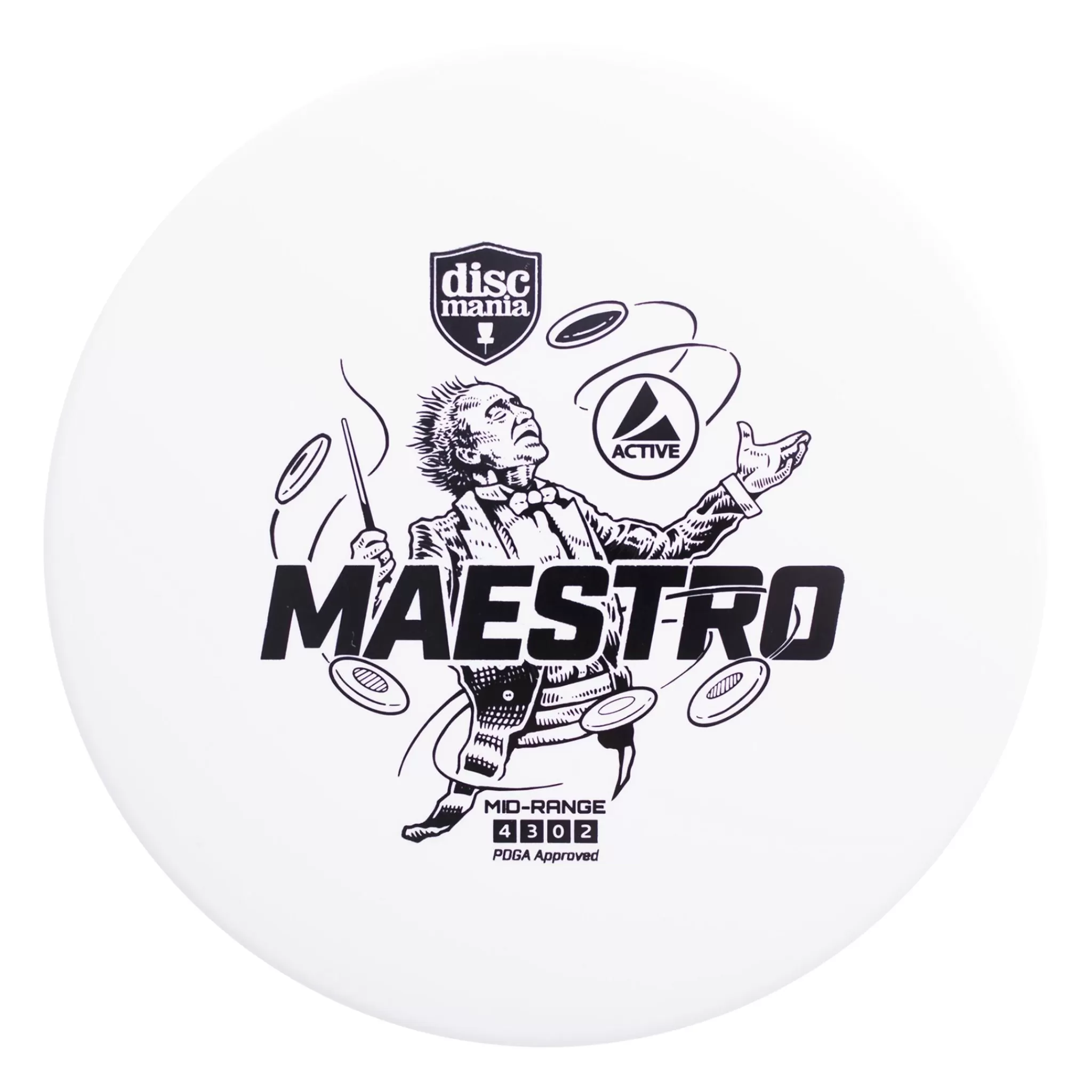 DISCMANIA Active Midrange Maestro White, Midrange Frisbeegolf