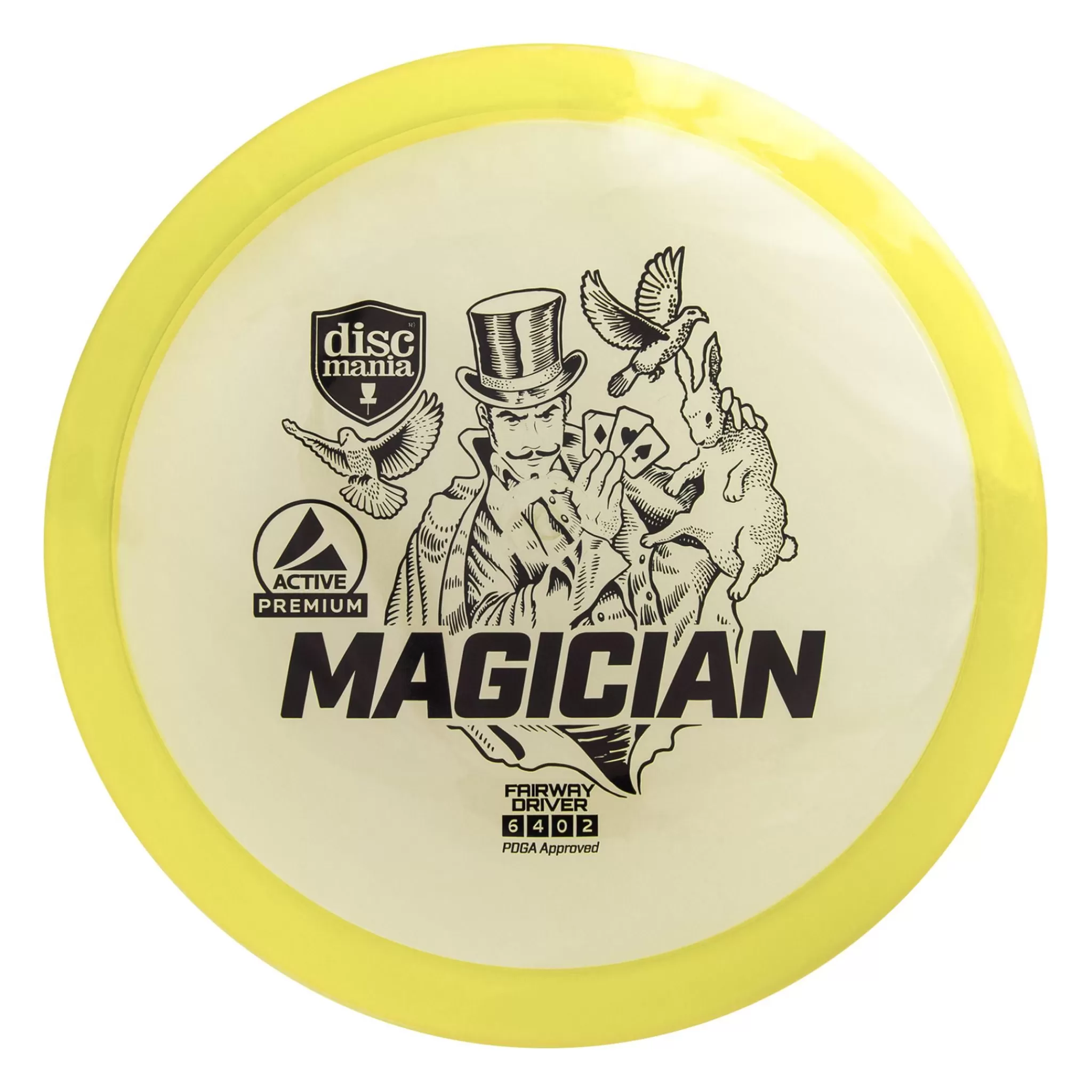 DISCMANIA Active Premium Driver Magician Yellow, Driver Frisbeegolf