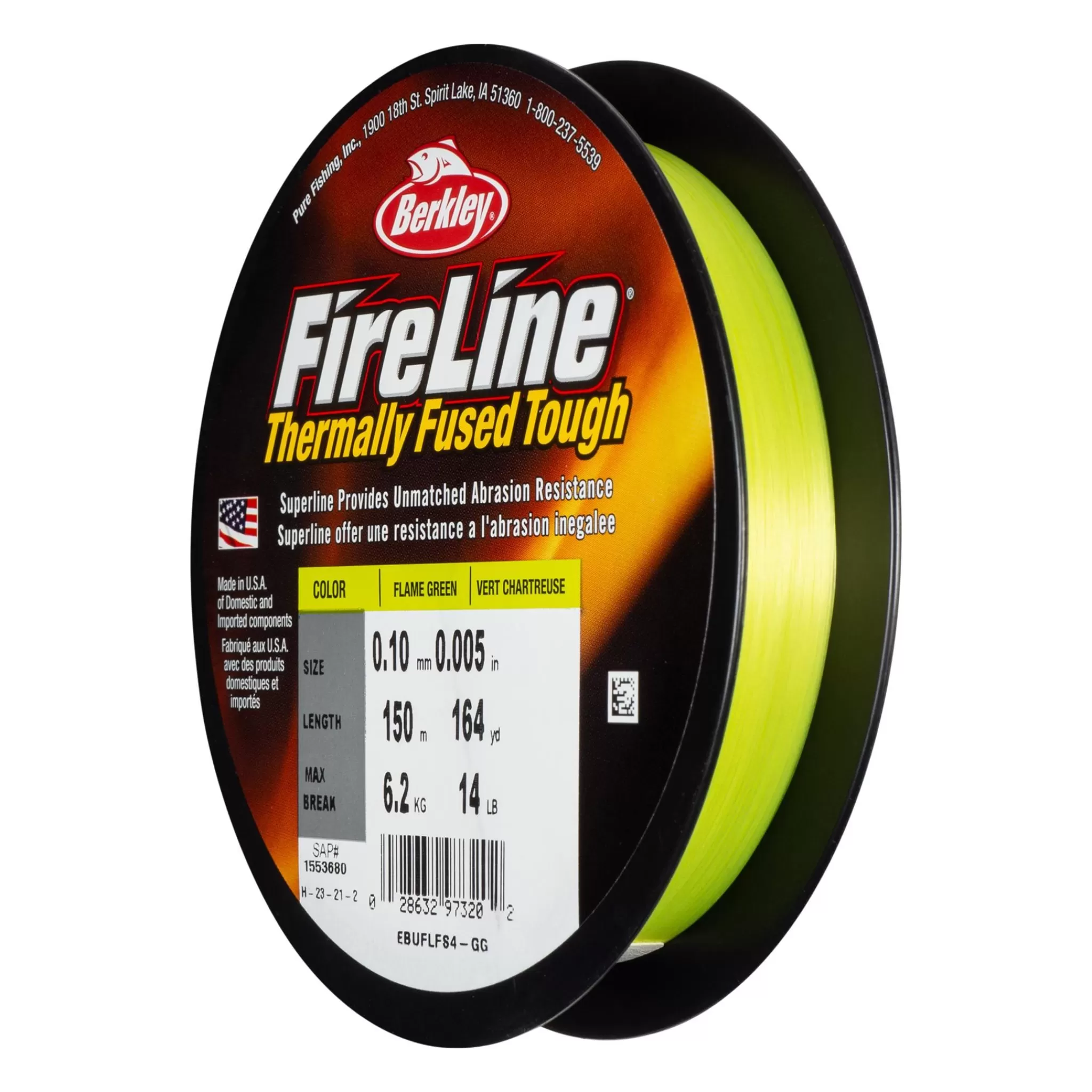 berkley Fireline 150M Flame Green, Multifilament