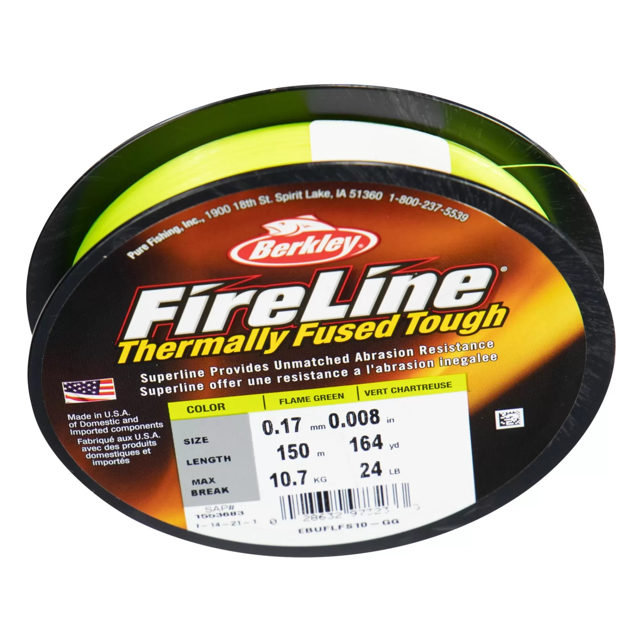 berkley Fireline 150M Flame Green, Multifilament