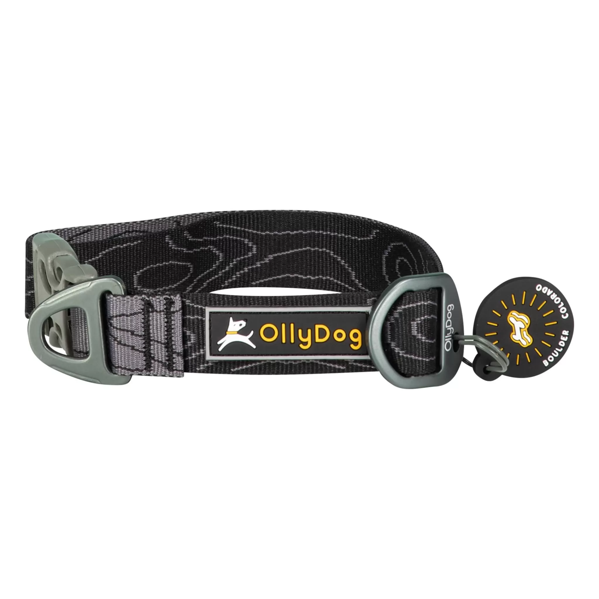 OllyDog Flagstaff Collar Raven Bark, Halsband