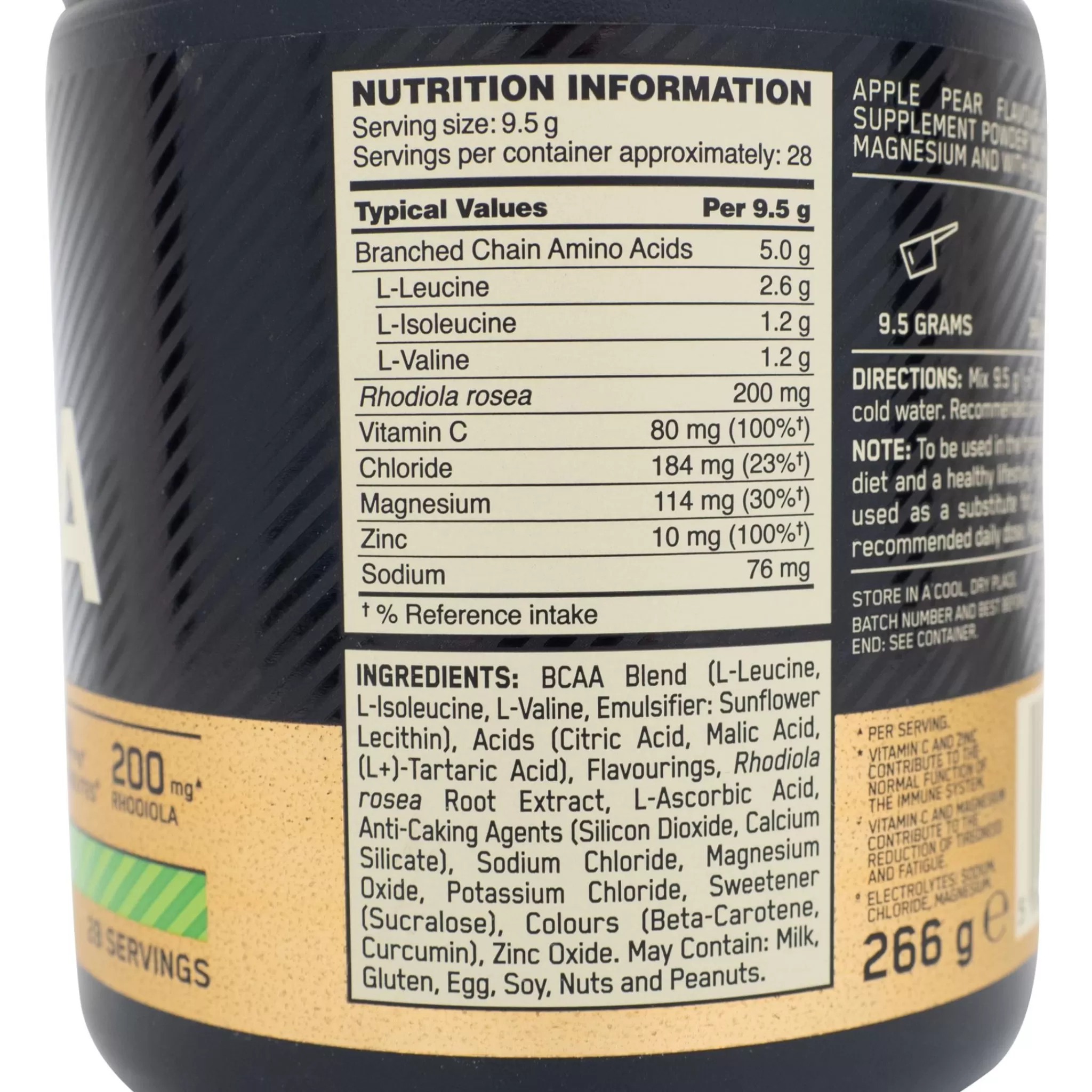 Optimum Nutrition Gold Standard Bcaa Train & Sustain 266 G