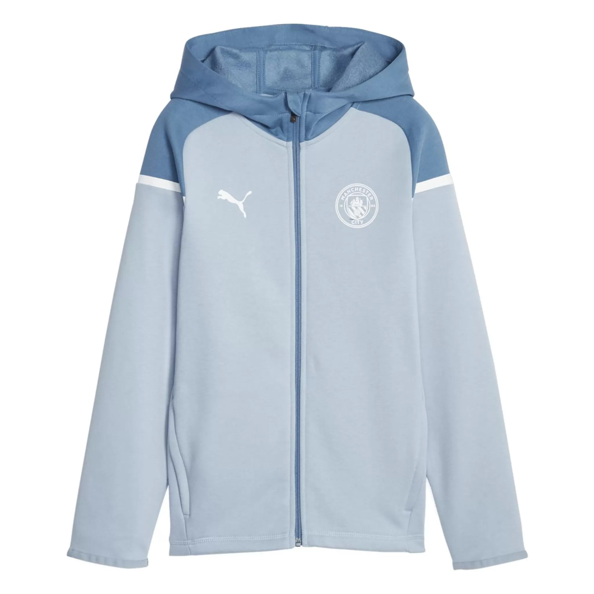 puma Manchester City Casuals Hooded Jacket, Supporter-Hettejakke, Junior