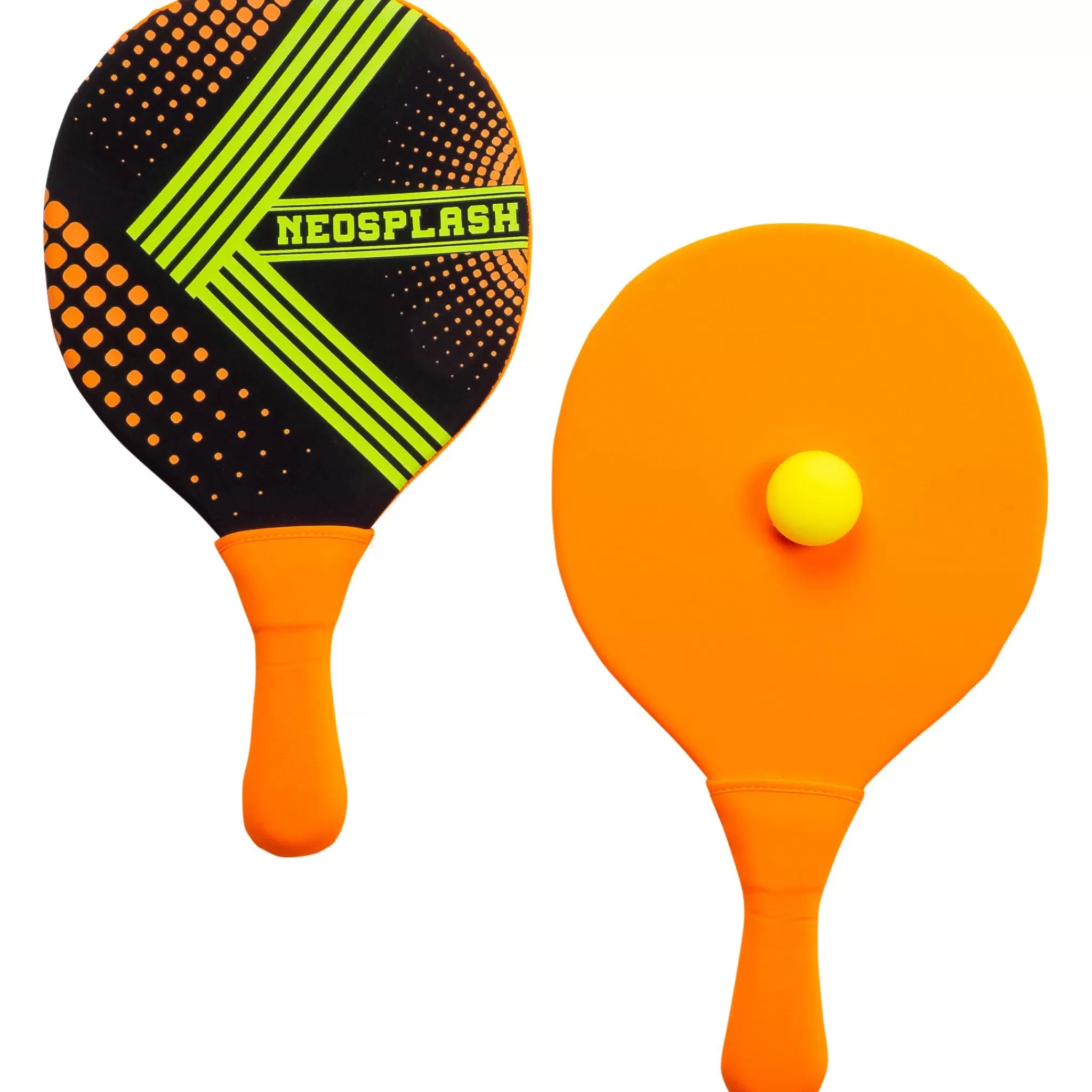 NEO-SPLASH Neoprene Paddle Set, Paddleracket Og Ball Til Strandlek