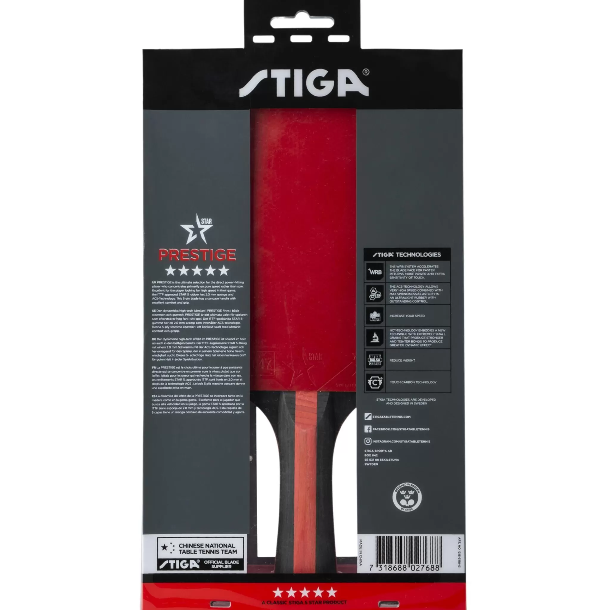 stiga Prestige 5-Star, Bordtennisracket