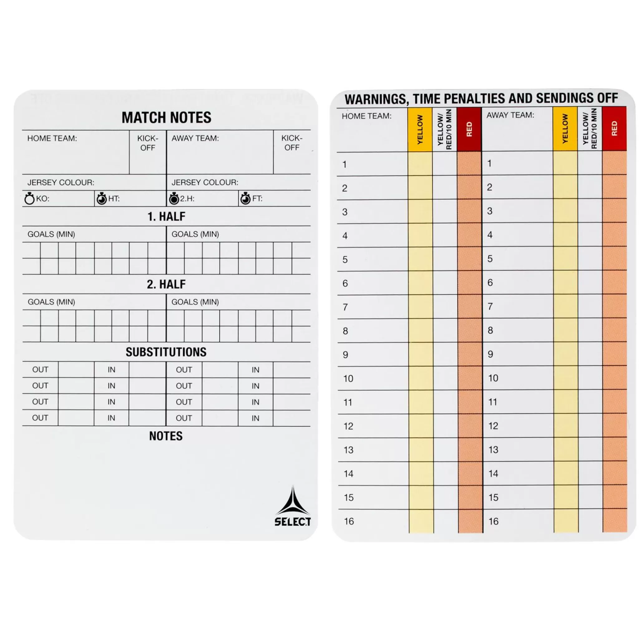 select Referee Cards, Sett Med Dommerkort