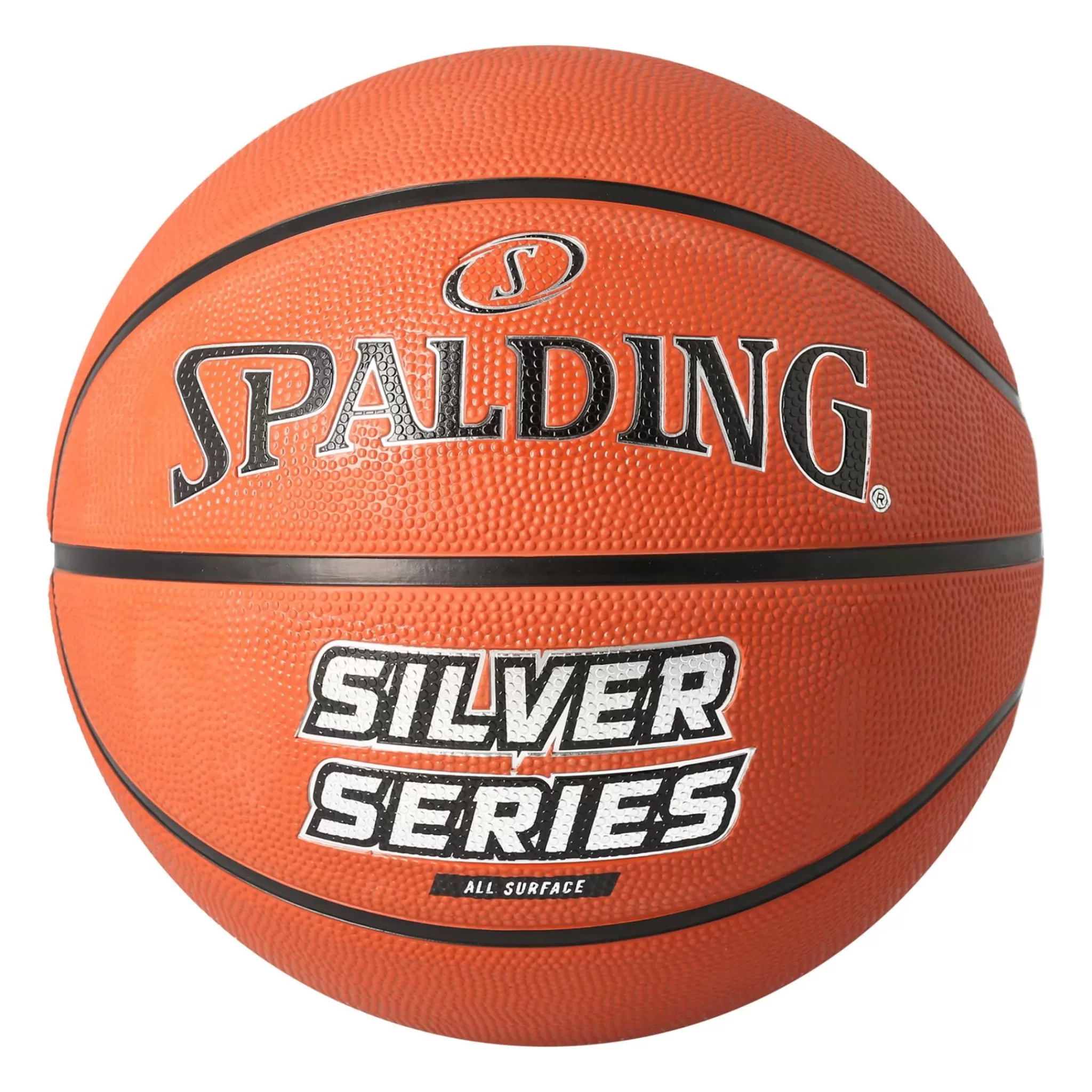 spalding Silver Series Rubber Basketball, Basketball