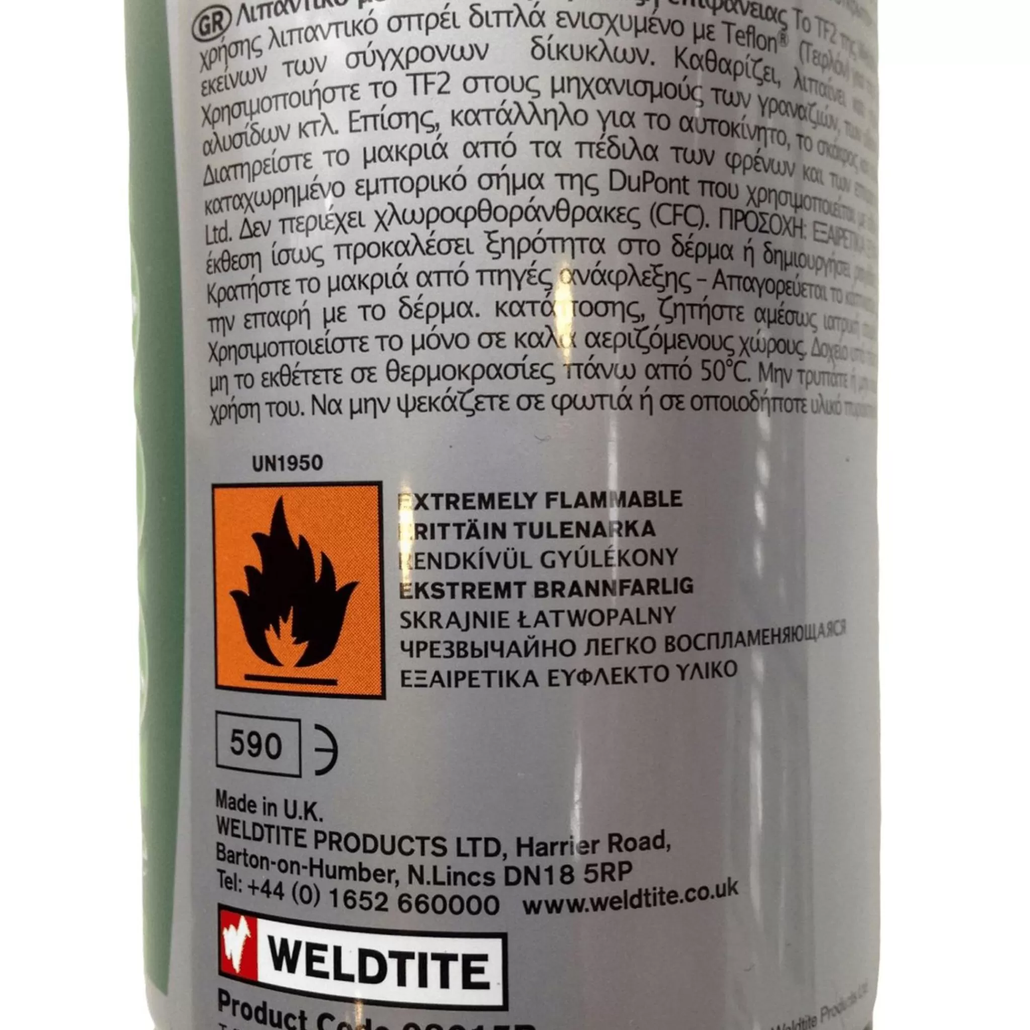 weldtite Tf2 Teflonspray 400Ml, Vannavstotende Teflonspray