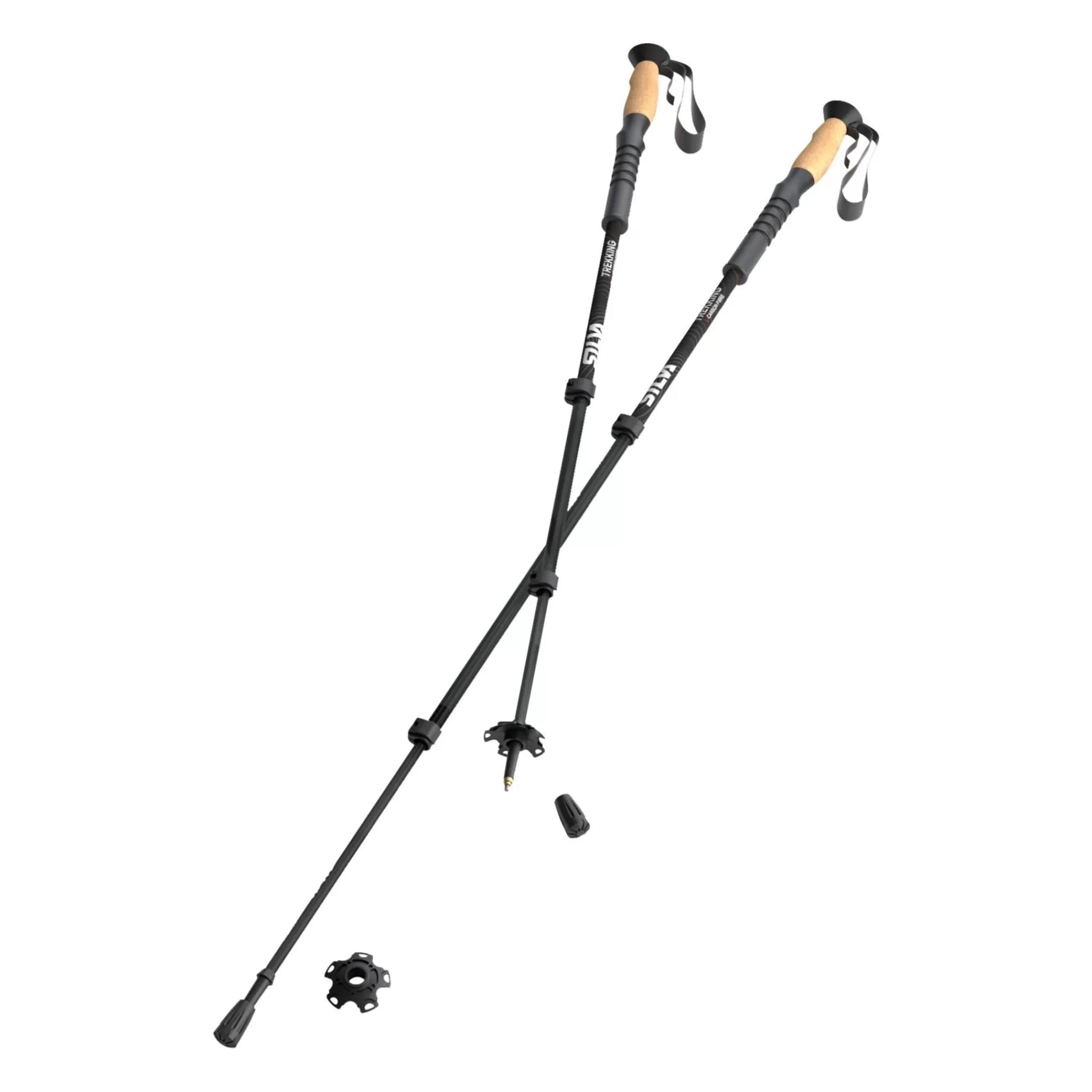 silva Trekking Poles Carbon, Vandrestaver, Svart