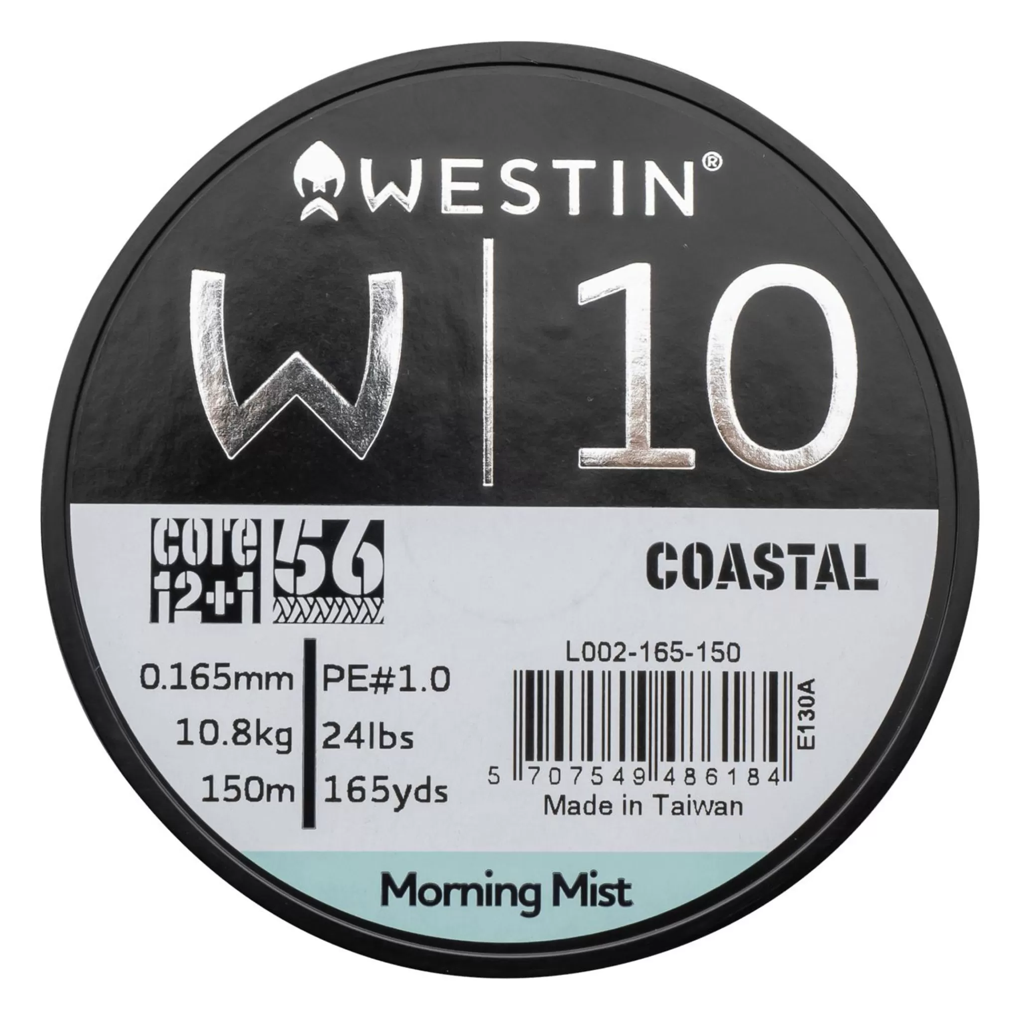 Westin W10 13 Braid Coastal 0.165Mm 150M 10.8Kg, Fiskesene Multifilament